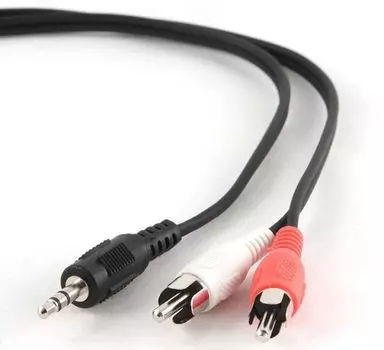Кабель акустический Cablexpert CCA-458-2.5M стереоджек 3.5 мм/2 тюльпана, 2.5 м
