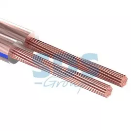 Кабель акустический Rexant 01-6204-3-10 2х0,75 мм, прозрачный BLUELINE, мини-бухта 10 м