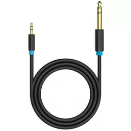 Кабель акустический Vention BABBF Jack 6,5 mm M/3,5 M, 1 м