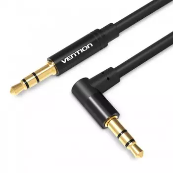 Кабель акустический Vention BAKBD-T Jack 3,5 mm M/Jack 3,5 mm M угол 90 - 0.5м Черный