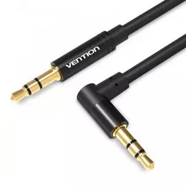 Кабель акустический Vention BAKBF-T Jack 3,5 mm M/Jack 3,5 mm M угол 90 - 1м Черный