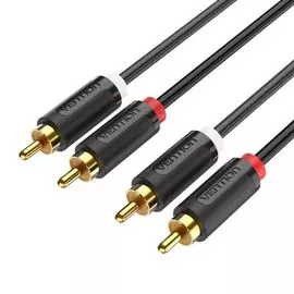 Кабель акустический Vention BCMBI аудио 2RCA M/2RCA M - 3м чёрный