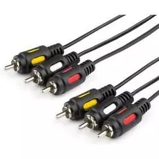 Кабель Atcom AT0711 Audio-Video 3RCA(m), 1.8 m, пакет