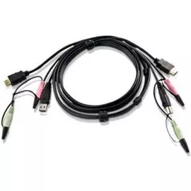 Кабель Aten 2L-7D02UH мон+клав+мышь USB+аудио, HDMI+USB A-Тип+2xRCA=>HDMI+USB B-Тип+2xRCA, Male, опр