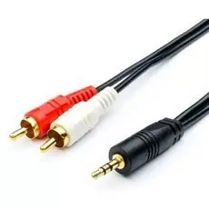 Кабель аудио Atcom AT7397 mini-Jack3.5(m)  2RCA(m), 1.5 m, стерео, пакет