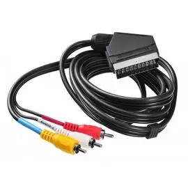 Кабель аудио Buro BSC005-2 SCART (m)/3хRCA (m), 2м. Черный