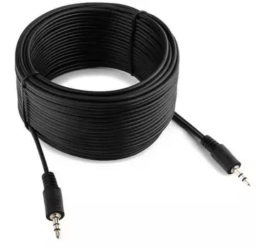 Кабель аудио Cablexpert CCA-404-10M-N Jack 3.5(M)/Jack 3.5(M), 3pin, 10м, черный, пакет