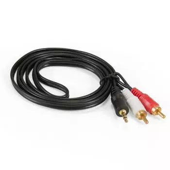 Кабель аудио Exegate EX-CCA-458-1.5 EX294734RUS (3.5mm Jack M/2xRCA M, 1,5м, позолоченные контакты)