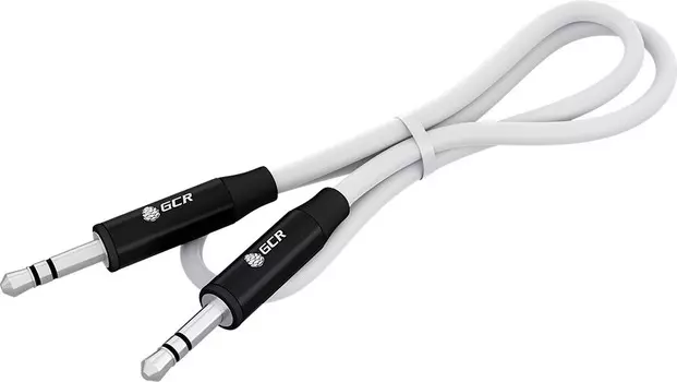 Кабель аудио Greenconnect GCR-54750 1.5m jack 3.5mm/jack 3.5mm белый, AL case черный, M/M