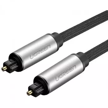 Кабель аудио UGREEN AV108 10542_ Toslink Optical, 1.5м, серебристо-черный