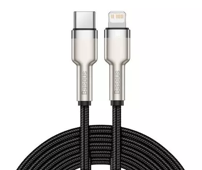 Кабель Baseus CATLJK-01 Type-C - Lightning 20W 0.25m; PD 20W (для iPhone 12 серии), PD 18W (для iPhone 8-11 серии), цинковый сплав + нейлоновая оплётк
