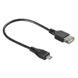 Кабель Buro OTG черный USB A(f) micro USB B (m) 0.2м