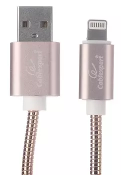 Кабель Cablexpert CC-G-APUSB02Cu-1.8M для Apple, AM/Lightning, серия Gold, длина 1.8м, золото, блистер