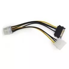 Кабель Cablexpert CC-PSU-82 Molex+SATA->PCI-Express 8pin, для подключения в/к PCI-Е (8pin) к б/п ATX
