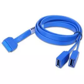 Кабель Chenbro 26H03313601A0 USB 3.0 20pin(f)-to-2xTypeA(f), 0.75м, для корпусов серии RM133, RM136 и RM146