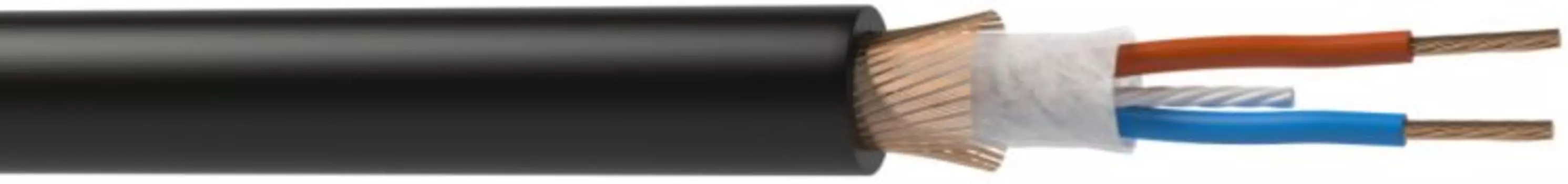 Кабель цифровой Wize WMX24200FP 200м, 24 AWG DMX-AES, 0.23мм², диаметр 12мм, экран, медь 20x0.12мм, чёрный, бухта