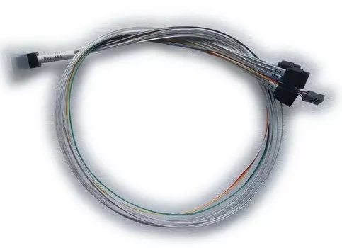 Кабель DiliVing DL-0591 SFF8643-to-4*SATA+SB Crossover, 75 cm