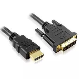 Кабель GCR GCR-HD2DVI1 HDMI-DVI, черный, OD7.3mm, 28/28 AWG, позолоченные контакты, 19M/25M double link, тройной экран