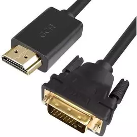 Кабель GCR GCR-HD2DVI1-3.0m Greenconnect Кабель HDMI-DVI 3.0m черный, OD7.3mm, 28/28 AWG, позолоченн