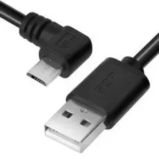 Кабель GCR GCR-UA5 GCR-UA8AMCB6-BB2S-0.75m USB 2.0, 0.75m, AM/microB 5pin, угловой, черный, 28/28 AWG, экран, армированный, морозостойкий