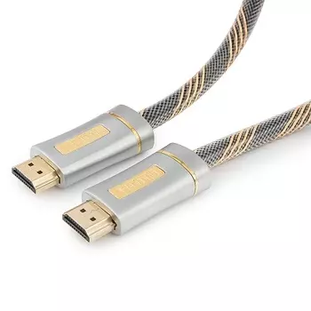 Кабель HDMI Cablexpert CC-P-HDMI02-1M серия Platinum, 1м, v2.0, M/M, позол.разъемы, металлический корпус