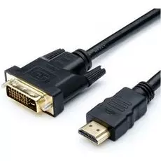 Кабель HDMI-DVI Atcom AT3810 3.0м, 24 pin, 2 феррита, черный, пакет