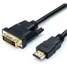 Кабель HDMI-DVI Atcom AT9154 5.0м, 24 pin, 2 феррита, черный, пакет
