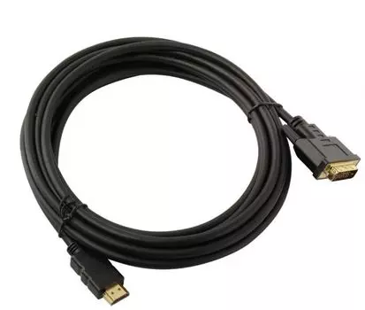Кабель HDMI-DVI-D Exegate EX-CC-HDMIM-DVI2M-5.0 EX294674RUS (19M/(24+1)M, dual link, 5м, позолоченные контакты)