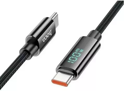Кабель Hoco U125 TYPE-C 5A(11916) USB Type-C (m)-USB Type-C (m) 1.2м черный