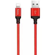 Кабель Hoco X14 6957531062837 USB 2.0, AM/Lightning M, черно-красный, 1м