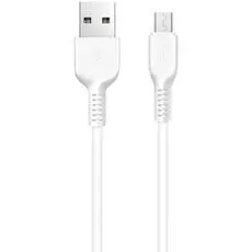 Кабель Hoco X20 6957531068891 USB 2.0, AM/microBM, белый, 2м