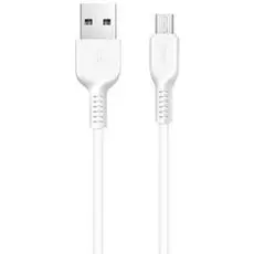 Кабель Hoco X20 6957531068839 USB 2.0, AM/microBM, белый, 1м