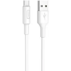 Кабель Hoco X25 6957531080138 USB 2.0, AM/microBM, белый, 1м