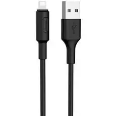 Кабель Hoco X25 6957531080107 USB 2.0, AM/Lightning M, черный, 1м