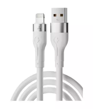 Кабель интерфейсный AccesStyle AL24-S100 White USB - Lighting, Сила тока: 2,4А; Длина: 100 см; Оплётка: Силикон