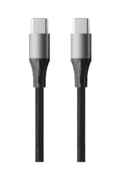 Кабель интерфейсный AccesStyle CC30-F200M Black Type C - Type C, Сила тока: 3А; Длина: 200 см; Оплётка: Ткань; Металлический коннектор