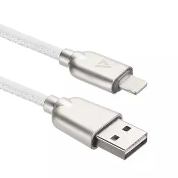 Кабель интерфейсный ACD ACD-U926-P5W Allure Lightning; USB-A Кожа, 1м, белый