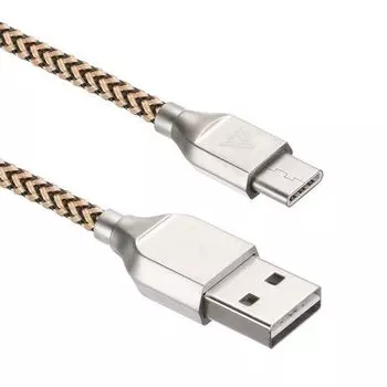 Кабель интерфейсный ACD ACD-U927-C2Y Titan Type-C; USB-A Нейлон, 1м, желто-черный