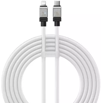 Кабель интерфейсный Baseus CAKW000102 CoolPlay Series Fast Charging Type-C to Lightning 20W 2m White (передача данных, питание устройств, материал: TP