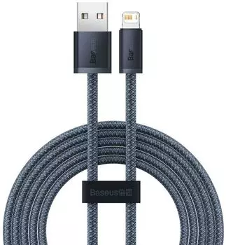 Кабель интерфейсный Baseus CALD000516 Dynamic Series Fast Charging Data USB to Lightning 2.4A 2m Slate Gray (передача данных и зарядка, скорость перед