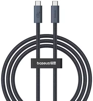 Кабель интерфейсный Baseus P10311803111-00 Flash Series 2 USB4 Full Featured Data Type-C to Type-C 240W 1m Cluster Black (model CB000068), материал: с