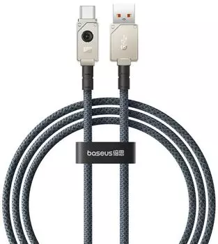 Кабель интерфейсный Baseus P10355801221-00 Unbreakable Series Fast Charging Data USB to Type-C 100W 1m Stellar White (быстрая зарядка, передача данных