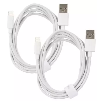 Кабель интерфейсный Baseus TZCALZJ-02 USB Type A - Lightning USB 2.4A (2шт/упак), силиконовый круглый, 1.5m white