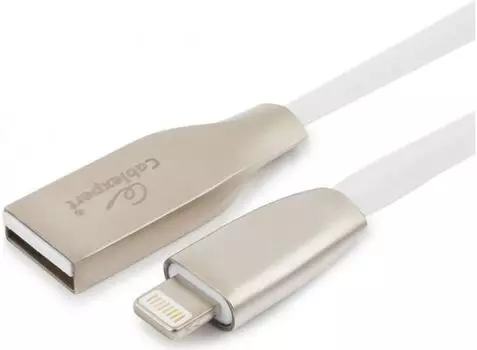 Кабель интерфейсный Cablexpert CC-G-APUSB01W-3M для Apple AM/Lightning, белый, блистер