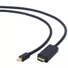 Кабель интерфейсный Cablexpert CC-mDP-HDMI-6 mDP-HDMI, 20M/19M, 1.8м, черный, позол.разъемы, пакет