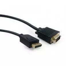 Кабель интерфейсный Cablexpert DisplayPort - VGA черный, 20М/15М, 3м