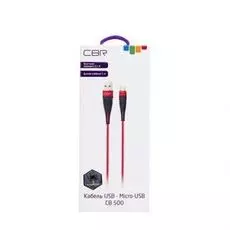 Кабель интерфейсный CBR CВ 500 red, USB - Micro-USB, 5В/2,1А, 1 м