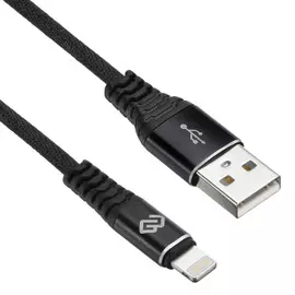 Кабель интерфейсный Digma 1080254 USB (m)-Lightning (m) 1.2м черный