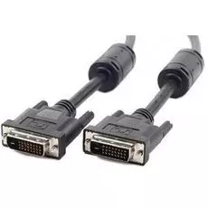 Кабель интерфейсный DVI-DVI Cablexpert CC-DVI2-BK-6 1.8м, 25M/25M, dual link, черный, экран, феррит.кольца, пакет