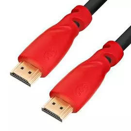 Кабель интерфейсный GCR GCR-HM3012-3.0m 3м, v2.0 HDMI M/M красные коннекторы, OD7.3mm, 28/28 AWG, позолоченные контакты, Ethernet 18.0 Гбит/с, 3D, 4K,